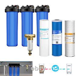 Whole House Spin Down Pre-Filter & 3-Stage 20 x4.5 Water Filter Housing System