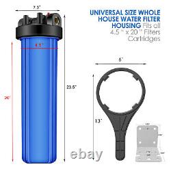 Whole House Spin Down Pre-Filter & 3-Stage 20 x4.5 Water Filter Housing System