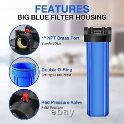 Whole House Spin Down Pre-Filter & 3-Stage 20 x4.5 Water Filter Housing System