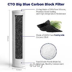 Whole House Spin Down Pre-Filter & 3-Stage 20 x4.5 Water Filter Housing System