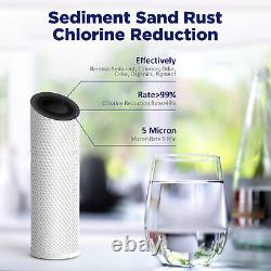 Whole House Spin Down Pre-Filter & 3-Stage 20 x4.5 Water Filter Housing System