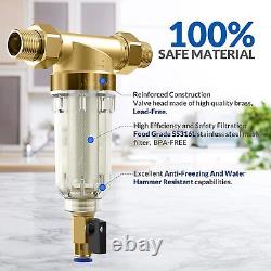 Whole House Spin Down Pre-Filter & 3-Stage 20 x4.5 Water Filter Housing System