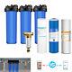 Whole House Spin Down Sediment & 3-stage 20 Inch Water Filter Housing System Set