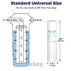 Whole House Spin Down Sediment & 3-Stage 20 Inch Water Filter Housing System Set