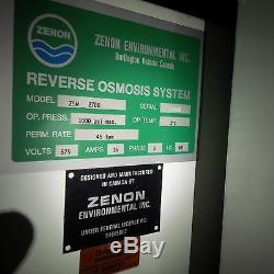 Zenon Reverse Osmosis (RO) System 11.9 GPM Unused Surplus