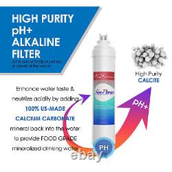 100 Gpd 6 Étapes Ph Alkaline Ro Système De Filtration D'eau D'osmose Inverse + 9 Filtres