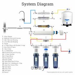 11 Étape Di, Ph 5-1 Alkaline 50gpd Drinking Ro System Avec Cp Designer Faucet