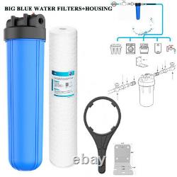 20 Big Blue Standard Whole House Water Filter System Avec Filtre À Sédiments