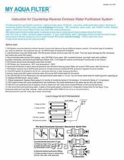 4 Étages Alkaline Countertop Système De Purification De L'eau Ro Osmose Inverse, 75 Gpd