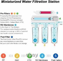 5 Etape Osmose Inverse Réseau D'eau Potable Ro Accueil Purificateur 15 Filtres Total