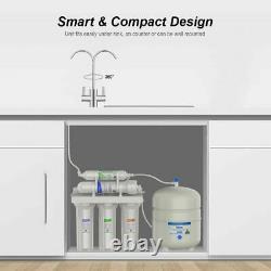 5 Étapes Osmose Inverse Système De Filtration D'eau Potable 75 Gpd Ro Home Purificateur