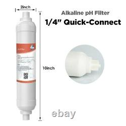 6 Étape 100 Gpd Système De Purificateur D'osmose Inverse Alcaline Ph Filtre D'eau Ro Set