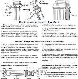 7 Étapes Système D'osmose Inverse Filtre D'eau Ro Membrane De Remplacement Set 15-pack