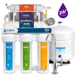 Alcaline D'osmose Inverse De Filtration D'eau Minérale Ro Système Avec Jauge 50 Gpd