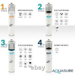 Aquasure Premier Système De Filtration D'eau Par Osmose Inverse 75 Gpd (nickel Brossé)