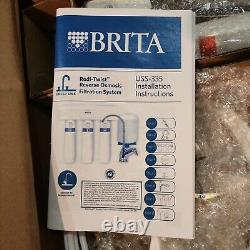Brita Redi-twist Osmose Inverse Système De Filtration 3 Étapes Uss-335 Sous Évier