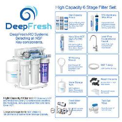 Deepfresh 6-stage 75gpd Reverse Osmosis Nano Silver Technology Filtration System