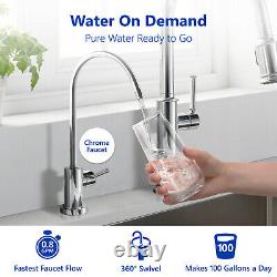 Déionisation Inverse Osmosis Water Filtration System Ro DI Avec Jauge 100 Gpd