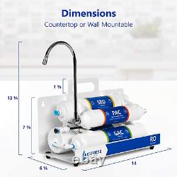 Express Water Countertop Système De Filtration D'eau D'osmose Inversée 4 Étapes Ro