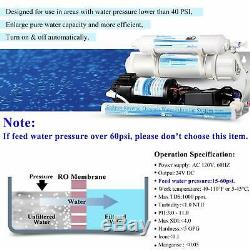 Filtre-75gpd De Filtre D'eau Potable D'osmose D'inversion De Ro De 5 Étapes Avec La Pompe Auxiliaire