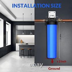 Filtre à eau complet à 3 étages pour maison avec boîtier Big Blue + filtre à sédiments à décantation
