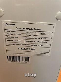 Frizzlife Système De Filtration D'eau Alcaline À Osmose Inverse, Pd600-tam3, Sans Réservoir