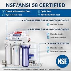 ISpring RCC7AK Système d'osmose inverse à 6 étages certifié NSF 75 GPD alcalin pH+