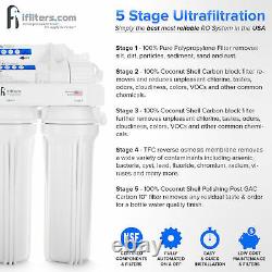 Ifilters 5 Stage Premium Osmose Inverse Système Complet 50 Gpd Robinet Chrome