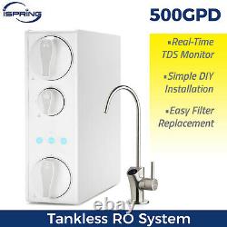 Ispring Ro500 Système De Filtration D'eau Sans Réservoir Ro À Osmose Inverse 500 Gpd