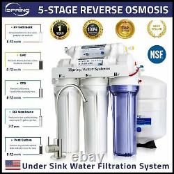 Ispring Under Sink Inverse Osmosis Ro Water Filter System, Nsf Certified, 75 Gpd