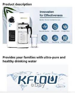 Kflow Countertop Système D'osmose Inverse, Système De Filtration D'eau À 4 Étages