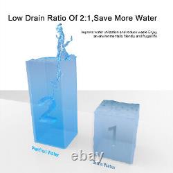 Nouveau système de filtration d'eau par osmose inverse sans réservoir NewFresh, 600 GPD, Panneau intelligent