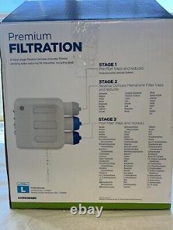 Nouveaux appareils électroménagers GE - Système de filtration d'eau par osmose inverse sous l'évier, blanc.