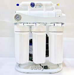 Ro Système De Filtration D'eau D'osmose Inverse 500 Gpd Booster Pompe Ro Réservoir 20 Gallon