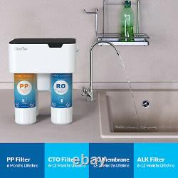Système D'osmose De L'eau Potable Inverse 5 Étapes Ro Home Purificateur Filtre Alcalin