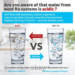 Système D'osmose De L'eau Potable Inverse 5 Étapes Ro Home Purificateur Filtre Alcalin