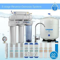 Système D'osmose Inverse À Boire À 5 Étages Plus 7 Filtres D'eau Max 100 Gpd