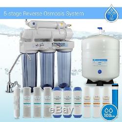 Système D'osmose Inverse À Boire À 5 Étapes Plus 7 Filtres D'eau Max 100 Gpd