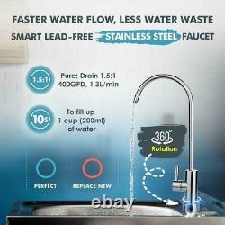 Système De Filtration D'eau À Osmose Inverse 4stage Tankless 400gpd Q6 Solde