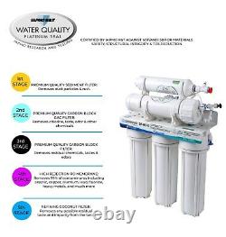 Système De Filtration D'eau À Osmose Inverse 5 Étapes Avec Robinet Et Compteur Tds