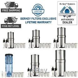 Système De Filtration D'eau Berkey Avec Tasses Pf2 Et 4 Tasses Ss Gratuites - Travel, Big, Royal, Crown