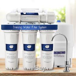 Système De Filtration D'eau Potable Par Osmose Inverse À 5 Étapes Withfaucet + Réservoir Nsf Certifié