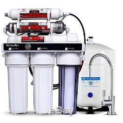 Système De Filtration De L'eau Potable Minérale (ro) En 6 Étapes + Réducteur De Déchets De Pompe Erp 500