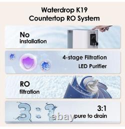 Système d'osmose inverse Waterdrop K19 S pour comptoir, filtre à eau RO 4 étapes