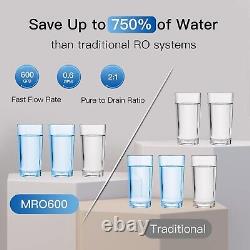 Système de filtration à osmose inverse 6 étapes sans réservoir sous l'évier, débit de 600 GPD, neuf dans sa boîte