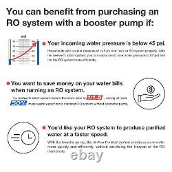 Système de filtration d'eau RO sans réservoir T1-400GPD UV avec 18 filtres