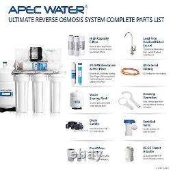 Système de filtration d'eau à osmose inverse APEC 5 étapes 90 GPD pour faible pression RO-PERM