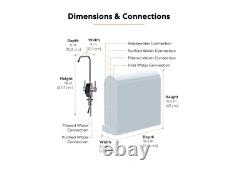 Système de filtration d'eau à osmose inverse Brio G10-U, sans réservoir, 4 étapes, débit de 500 GPD