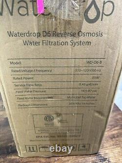 Système de filtration d'eau par osmose inverse Waterdrop D6, système d'osmose inverse sans réservoir