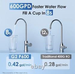Système de filtration d'eau par osmose inverse Waterdrop RO, 600 GPD, WD-G2P600-W NEW